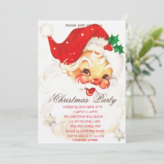 Weihnachts-Weihnachtskonzern Party Einladung (Stehend Vorderseite)