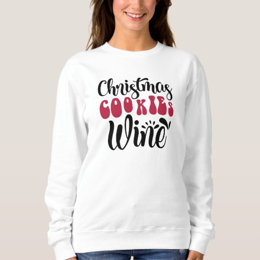 Weihnachts Weihnachtskost Wein Sweatshirt (Vorderseite)