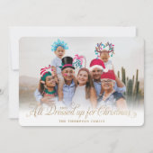 Weihnachts-Weihnachtskostüm Feiertagskarte (Vorderseite)