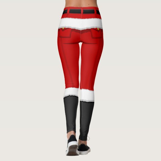 Weihnachts-Weihnachtskostüme-Leggings in Santa Leg Leggings (Rückseite)