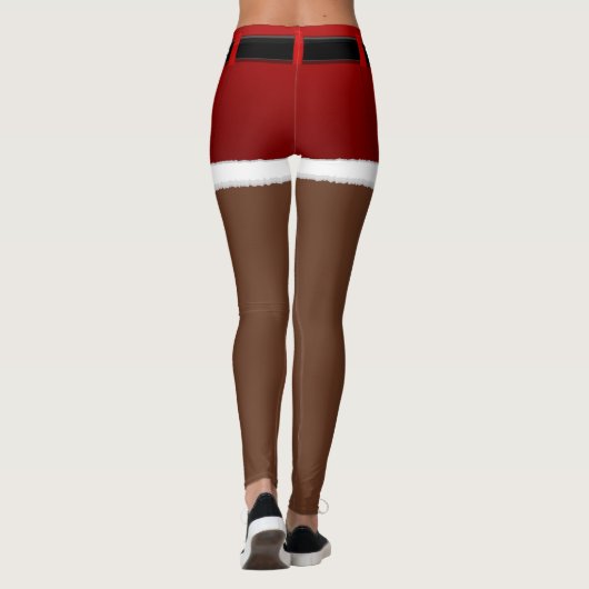 Weihnachts-Weihnachtskostüme-Leggings in Santa Leg Leggings (Rückseite)