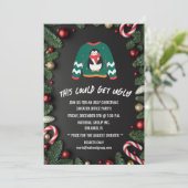 Weihnachts-Weihnachtskraut-Weihnachtsabend-Party Einladung (Stehend Vorderseite)