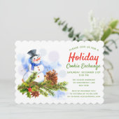 Weihnachts-Weihnachtskrautwechsel Einladung (Stehend Vorderseite)