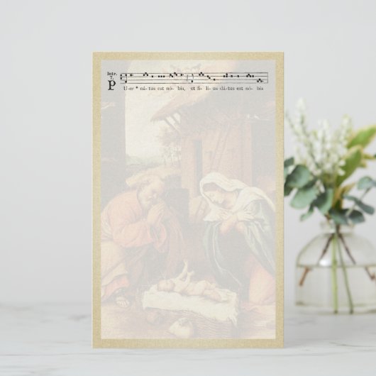 Weihnachts-Weihnachtskrippe Briefpapier (Stehend Vorderseite)