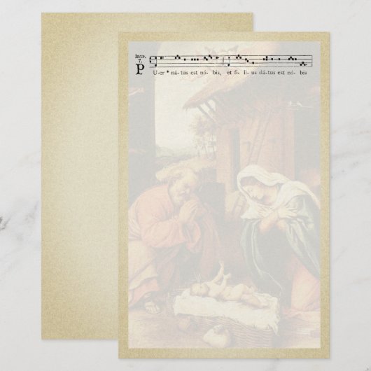 Weihnachts-Weihnachtskrippe Briefpapier (Vorne/Hinten)