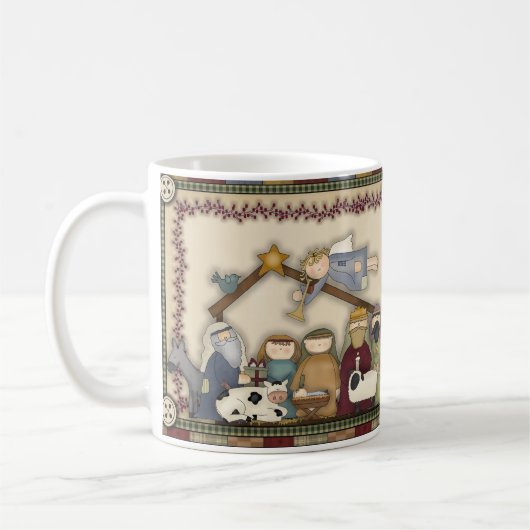 Weihnachts Weihnachtskrippe Kaffee Tasse Cup (Links)