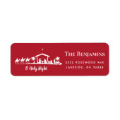 Weihnachts Weihnachtskrippe Rücksendeadresse Etike (Vorne)