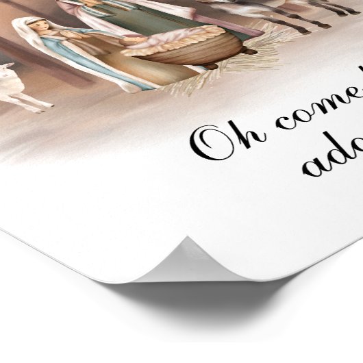 Weihnachts-Weihnachtskrippen-Kunstposter, Jesus Poster (Ecke)