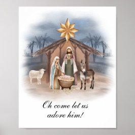 Weihnachts-Weihnachtskrippen-Kunstposter, Jesus Poster