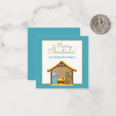 Weihnachts-Weihnachtskrippen Mitteilungskarte (Vorderseite/Rückseite Beispiel)