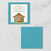 Weihnachts-Weihnachtskrippen Mitteilungskarte (Vorne/Hinten)