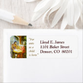 Weihnachts-Weihnachtskrippen-Rücksendeadresse (Insitu)