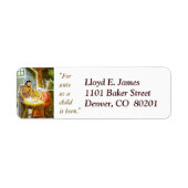 Weihnachts-Weihnachtskrippen-Rücksendeadresse (Vorne)