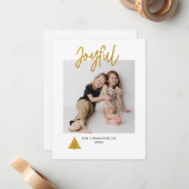 Weihnachts-Weihnachtskript-Foto Minimalistisch Url Mitteilungskarte (Vorderseite/Rückseite Beispiel)