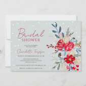 Weihnachts-Weihnachtskritik Brautparty Einladung (Vorderseite)