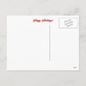 Weihnachts-Weihnachtskuh Feiertagspostkarte (Rückseite)