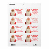 Weihnachts-Weihnachtslabel des Weihnachtsmanns (Vorne)