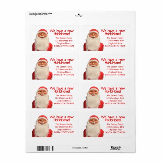 Weihnachts-Weihnachtslabel des Weihnachtsmanns (Vorne)