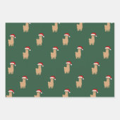 Weihnachts-Weihnachtslama-Muster lustig Wrapping Geschenkpapier Set (Vorderseite 2)