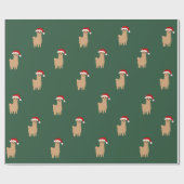 Weihnachts-Weihnachtslama-Muster Spaß Geschenkpapier (Flach)