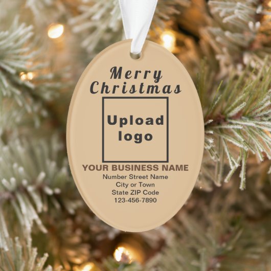 Weihnachts-Weihnachtslicht Brown Oval Acrylic Ornament (Baum)