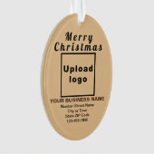 Weihnachts-Weihnachtslicht Brown Oval Acrylic Ornament (Vorderseite)