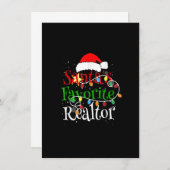 Weihnachts-Weihnachtslicht des Weihnachtsmanns Einladung (Vorne/Hinten)