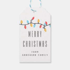 Weihnachts-Weihnachtslicht - farbenfroh Geschenkanhänger