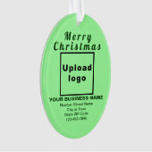 Weihnachts-Weihnachtslicht Grün Oval Acryl Ornament (Vorderseite)