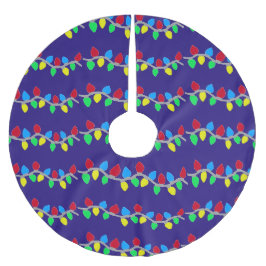 Weihnachts-Weihnachtslieder auf blau Polyester Weihnachtsbaumdecke