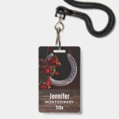 Weihnachts-Weihnachtslieder für Pferde - Foto Ausweis (Rückseite mit Lanyard)