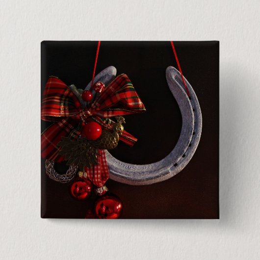 Weihnachts-Weihnachtslieder für Pferde - Foto Button (Vorderseite)