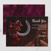 Weihnachts-Weihnachtslieder für Pferde - Foto Dankeskarte (Vorne/Hinten)