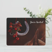 Weihnachts-Weihnachtslieder für Pferde - Foto Einladung (Stehend Vorderseite)