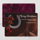 Weihnachts-Weihnachtslieder für Pferde - Foto Feiertagskarte (Vorne/Hinten)