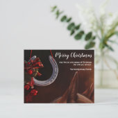 Weihnachts-Weihnachtslieder für Pferde - Foto Feiertagspostkarte (Stehend Vorderseite)
