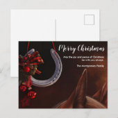 Weihnachts-Weihnachtslieder für Pferde - Foto Feiertagspostkarte (Vorne/Hinten)