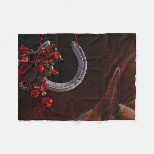 Weihnachts-Weihnachtslieder für Pferde - Foto Fleecedecke (Vorderseite (Horizontal))