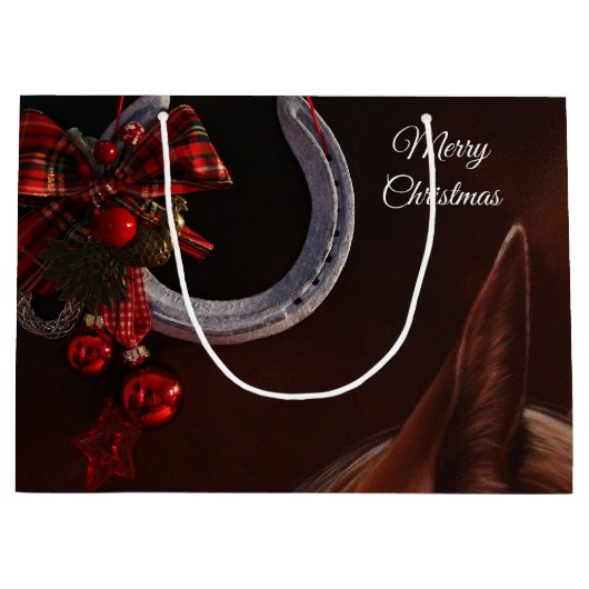Weihnachts-Weihnachtslieder für Pferde - Foto Große Geschenktüte (Vorderseite)