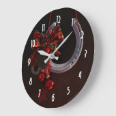 Weihnachts-Weihnachtslieder für Pferde - Foto Große Wanduhr (Winkel)
