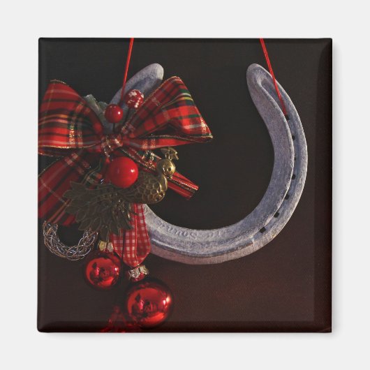 Weihnachts-Weihnachtslieder für Pferde - Foto Magnet (Vorne)