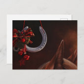 Weihnachts-Weihnachtslieder für Pferde - Foto Postkarte (Vorne/Hinten)