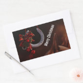 Weihnachts-Weihnachtslieder für Pferde - Foto Rechteckiger Aufkleber (Umschlag)