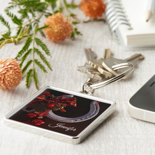 Weihnachts-Weihnachtslieder für Pferde - Foto Schlüsselanhänger (Seite)