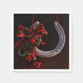 Weihnachts-Weihnachtslieder für Pferde - Foto Serviette (Vorderseite)