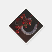 Weihnachts-Weihnachtslieder für Pferde - Foto Serviette (Ecke)