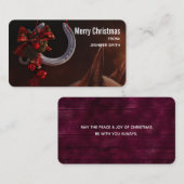 Weihnachts-Weihnachtslieder für Pferde - Foto Visitenkarte (Vorne/Hinten)