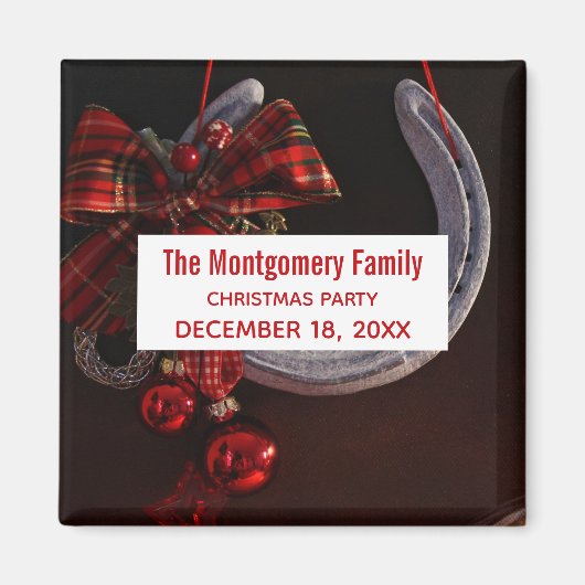 Weihnachts-Weihnachtslieder für Pferde - Party Magnet (Vorne)