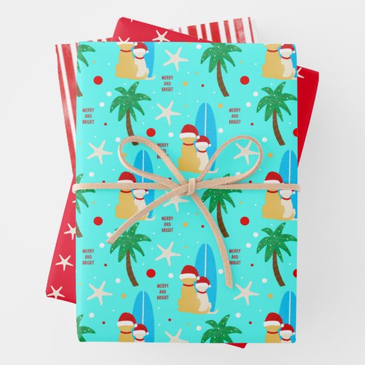 Weihnachts-Weihnachtslieder Hunde Geschenkgutschei Geschenkpapier Set (Beispiel)