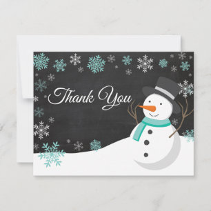 Weihnachts-Weihnachtsmann-Aqua-Dankeskarten Dankeskarte